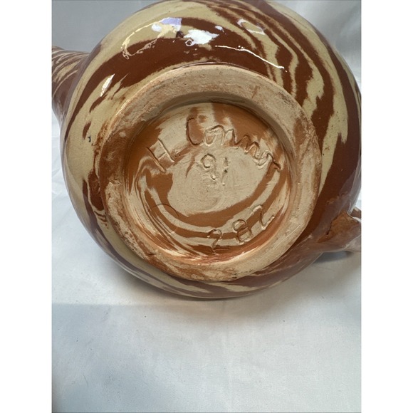 Vintage BUCK RUN POTTERY - Artisan TEA POT Signed & Dated 1991